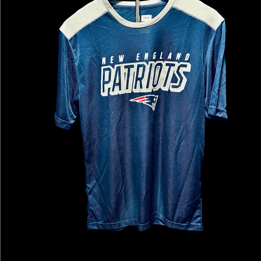 NFL Men’s Navy Blue and Grey New England Patriots Jersey